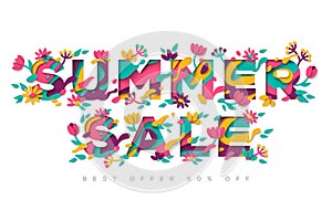 Summer Sale typography design