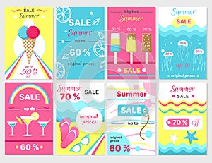 Summer Sale Up to 70 Promotional Posters Set