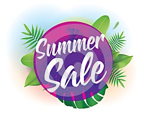 Summer sale. Vector background for posters and banners.