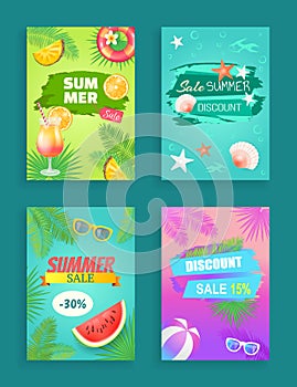 Summer Sale Vector Banner Promotion Leaflet Sample