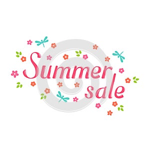 Summer sale vector lettering