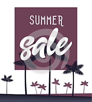 Summer sale vector poster