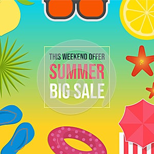 Summer sale web banner template