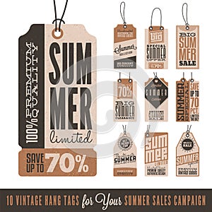 Summer Sales Hang Tags