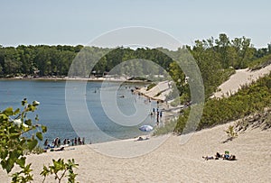 Summer, sand and lake photo