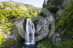 Summer in Sauth Deth Pish waterfall, Val D Aran, Spain