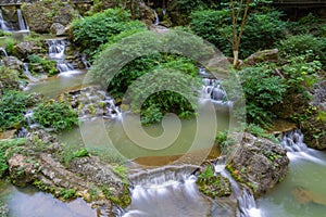 Summer scenery of the Three Gorges Waterfall in Yichang, Hubei, China