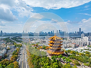 Summer scenery of Yellow Crane Tower Park in Wuhan photo