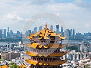 Summer scenery of Yellow Crane Tower Park in Wuhan photo