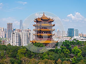 Summer scenery of Yellow Crane Tower Park in Wuhan photo
