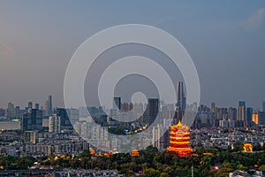 Summer scenery of Yellow Crane Tower Park in Wuhan photo