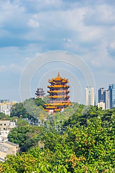 Summer scenery of Yellow Crane Tower Park in Wuhan photo