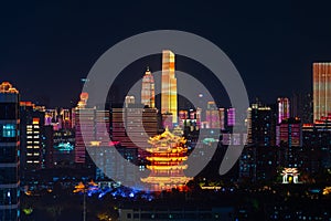 Summer scenery of Yellow Crane Tower Park in Wuhan photo