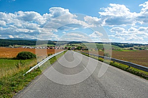 Summer scenic view of road in High Tatras