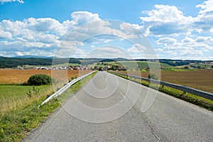 Summer scenic view of road in High Tatras