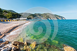 Summer sea beach Contrada Mattinatella, Gargano peninsula in Pug photo