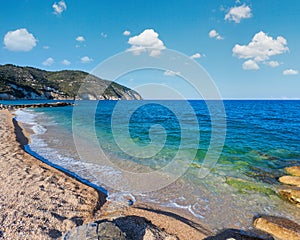 Summer sea beach Contrada Mattinatella, Gargano peninsula in Puglia, Italy photo