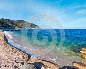 Summer sea beach Contrada Mattinatella, Gargano peninsula in Puglia, Italy photo