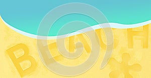 Summer Sea Beach Traveling resort background banner design