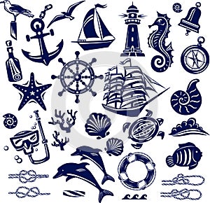 Summer sea icons