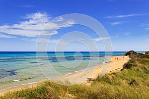 Summer seascape: The Regional Natural Park Dune Costiere.BRINDISI (Apulia)-ITALY-