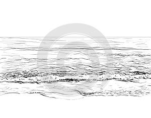 Summer seascape sketch