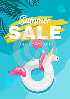 Summer season sale flyer template