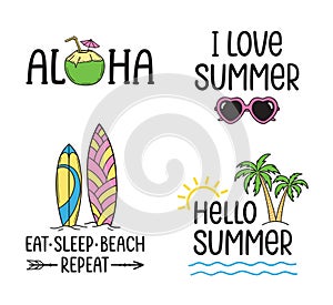 Summer seasonal phrases and elements