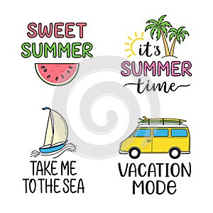 Summer seasonal phrases and elements