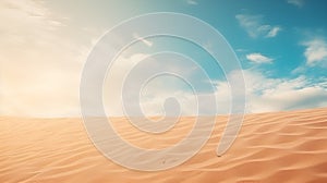 Summer Serenity, Low Angle Glimpse of Sandy Dunes and Blue Skies