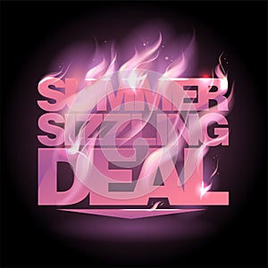 Summer sizzling deal vector sale design template