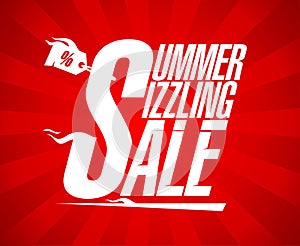 Summer sizzling sale vector design