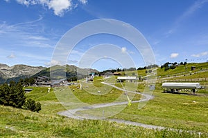 Summer in Ski Resort of Grandvalira El Tarter, Andorra photo