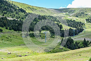 Summer in Ski Resort of Grandvalira El Tarter, Andorra