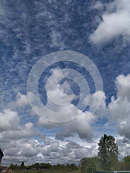 Summer sky and dancing clouds.