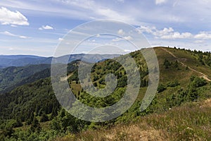 Summer Slovak Mountain Great Fatra, Velka Fatra, peaks Nova Hola 1361 m and Zvolen 1403 m, views from them, Slovakia