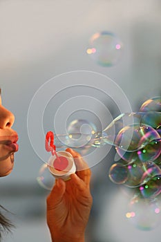 Summer soap bubbles