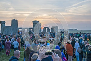 Summer solstice sunrise on Stonehenge photo