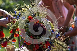 Summer Solstice Wreath of Field Flowers