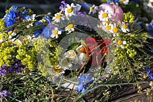 Summer Solstice Wreath of Field Flowers