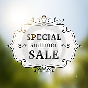 Summer special sale retro poster