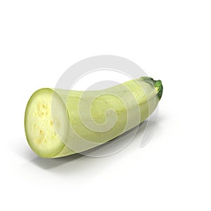 Summer Squash Zucchini Isolated on White Background 3D Illustration