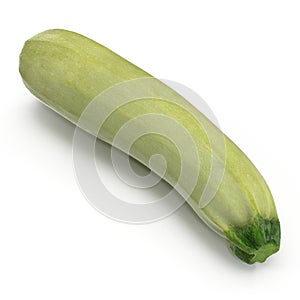 Summer Squash Zucchini Isolated on White Background 3D Illustration