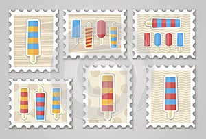 Summer stamps ice creame