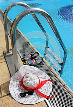 Summer still life by the pool