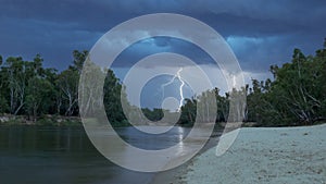 Summer storm on the Murray River