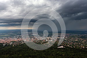 Summer storm over PÃ©cs