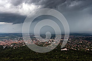 Summer storm over PÃ©cs