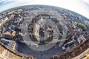 Summer Strasbourg in fish-eye lens