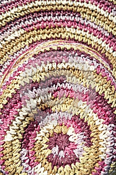 Summer straw hat background